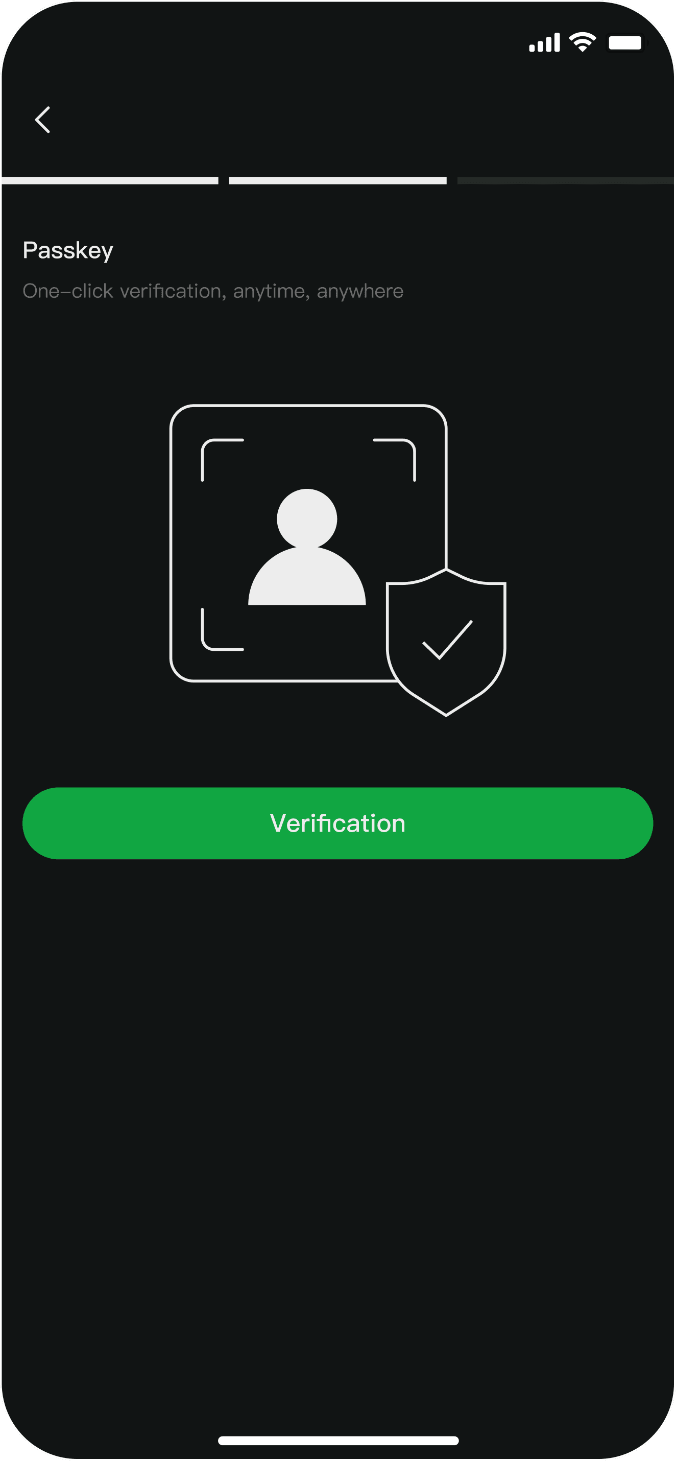 Passkey authentication preview
